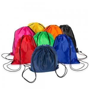 Mochila Saco em Poliéster Personalizada Tecido Poliéstes colorido e impressão DTF colorida 40x34cm    